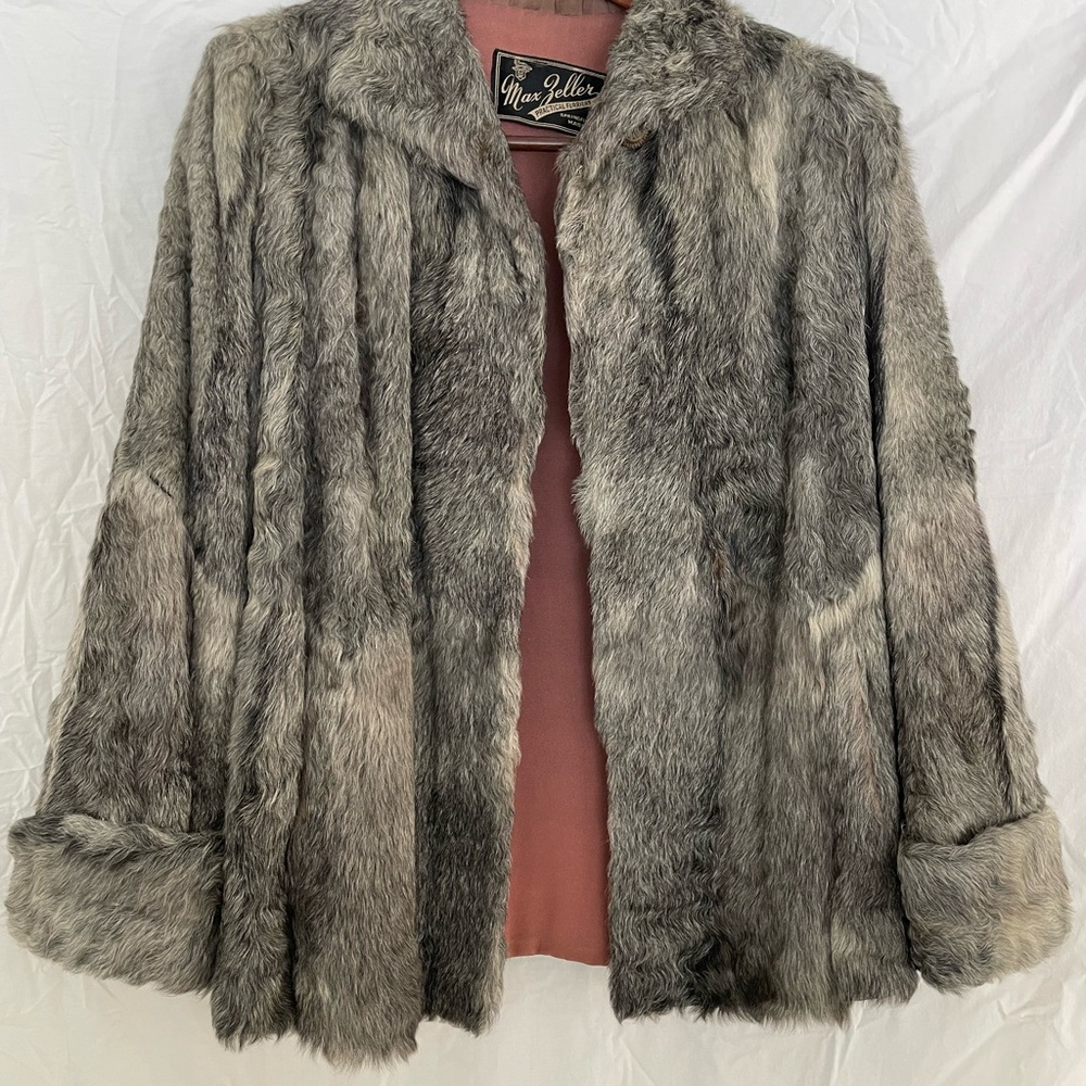 Max Zeller Vintage Grey Rabbit Fur Coat - MAKE AN OFFER!